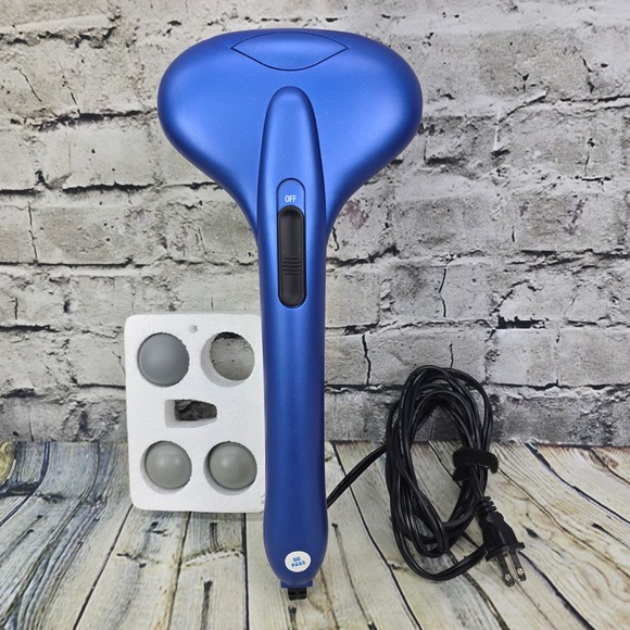 HoMedics Blue Handheld Percussion Massager Vibrating Wand PA-MWMT Works TESTED - Picture 2 of 8
